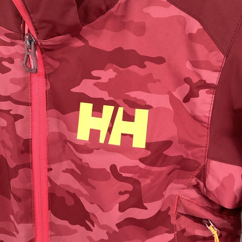 Kids Helly Hansen Jr Skyhigh Insulated Ski/snowboard Jacket Red Camo 8/128 - Picture 3 of 13